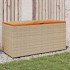 Caja de almacenaje jardín madera acacia ratán beige