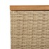 Caja de almacenaje jardín madera acacia ratán beige