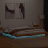 Estructura de cama LED madera maciza pino marrón cera