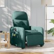 Sillón reclinable de masaje eléctrico tela verde oscuro