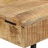 Mesa tocador madera maciza mango rugosa y hierro 105x35x75