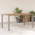 Mesa de jardín superficie madera acacia ratán gris