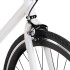 Bicicleta de piñón fijo blanco y negro 700c 55