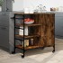 Carrito de cocina de madera roble ahumado 87,5x38,5x84,5