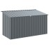 Caseta perros con tejado acero galvanizado gris 196x91x110