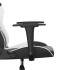 Silla gaming de masaje cuero sintético negro y