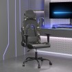 Silla gaming de masaje cuero sintético negro y camuflaje