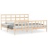 Estructura de cama con cabecero madera maciza 160x200