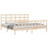 Estructura de cama con cabecero madera maciza 160x200