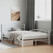 Estructura de cama metal blanco 120x200 cm