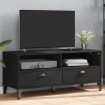 Mueble de TV VIKEN madera maciza de pino negro