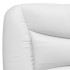 Cabecero de cama acolchado cuero sintético blanco 180