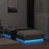 Estructura de cama con luces LED gris Sonoma 90x190