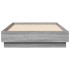 Estructura de cama con luces LED gris Sonoma 90x190