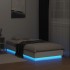 Estructura de cama con luces LED blanco 75x190