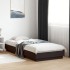 Estructura de cama con luces LED negro 90x200