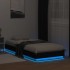 Estructura de cama con luces LED negro 90x200