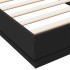 Estructura de cama con luces LED negro 90x200