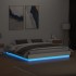 Estructura de cama con luces LED blanco 180x200