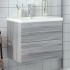 Mueble de baño con lavabo integrado gris