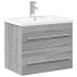 Mueble de baño con lavabo integrado gris