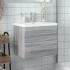 Mueble de baño con lavabo integrado gris