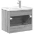 Mueble de baño con lavabo integrado gris