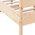 Estructura de cama con cabecero madera maciza pino 120x200