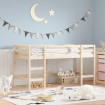 Cama alta de niños escalera madera maciza pino 80x200 cm