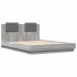 Cama con cabecero madera de ingeniería gris Sonoma 120x200