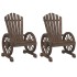 Sillones de jardín Adirondack 2 uds madera maciza de