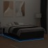 Estructura cama con luces LED madera ingeniería negro