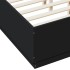 Estructura cama con luces LED madera ingeniería negro