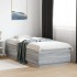 Estructura de cama con luces LED madera gris Sonoma 90x200