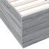 Estructura de cama con luces LED madera gris Sonoma 90x200