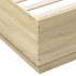 Estructura cama con luces LED madera roble Sonoma 160x200