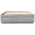 Estructura cama con luces LED madera gris Sonoma 120x200