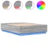 Estructura cama con luces LED madera gris Sonoma 160x200