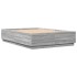 Estructura cama con luces LED madera gris Sonoma 160x200