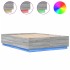 Estructura cama con luces LED madera gris Sonoma 150x200