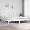 Estructura de cama madera maciza de pino blanco 200x200 cm