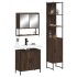 Set de muebles baño 3 pzas madera contrachapada roble