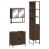 Set de muebles baño 3 pzas madera contrachapada roble