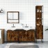 Set de muebles baño 4 pzas madera contrachapada roble