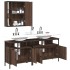 Set de muebles de baño 3 pzas madera contrachapada roble