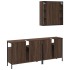 Set de muebles de baño 3 pzas madera contrachapada roble