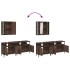 Set de muebles de baño 3 pzas madera contrachapada roble