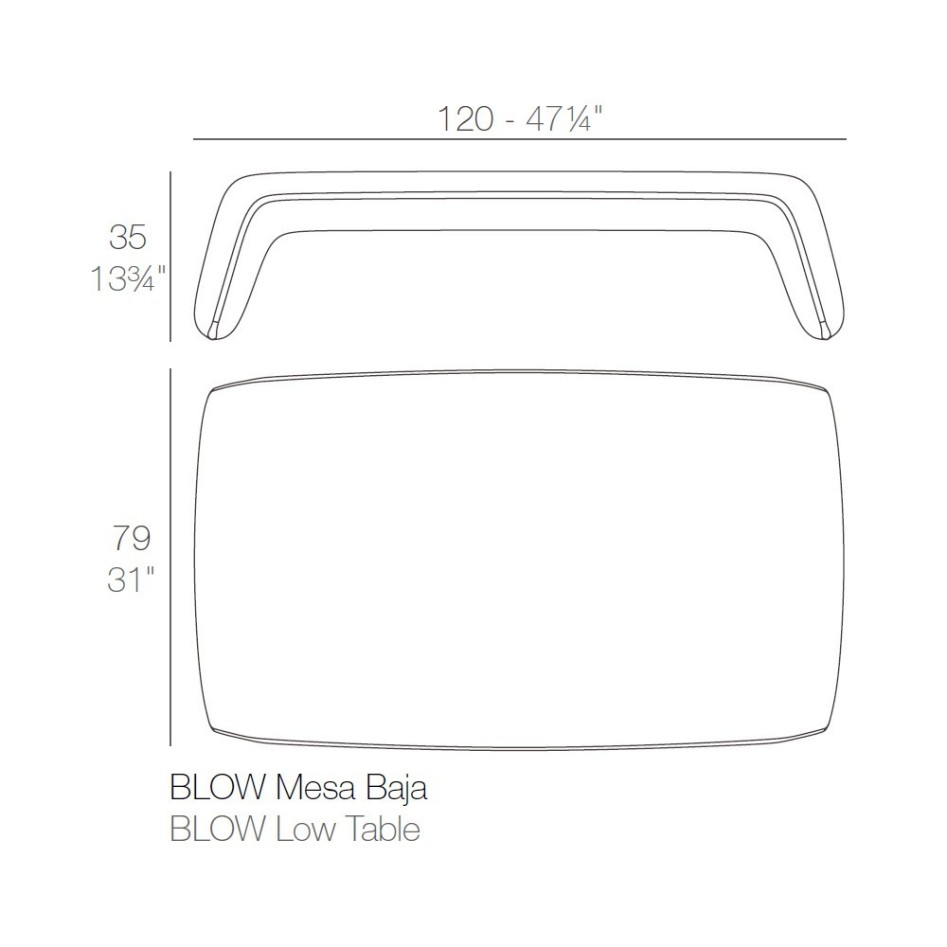 Mesa de diseño, modelo Blow