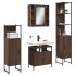 Set de muebles de baño 4 pzas madera contrachapada marrón