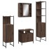 Set de muebles de baño 4 pzas madera contrachapada marrón